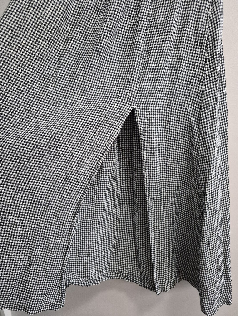 Quince European Linen Maxi Skirt Classic Mini Gingham Size Small - Picture 7 of 8